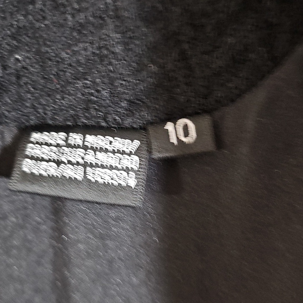 Dana Buchman Black Wool Open Front Collarless Longline Blazer Jacket Size 10 - Picture 8 of 10